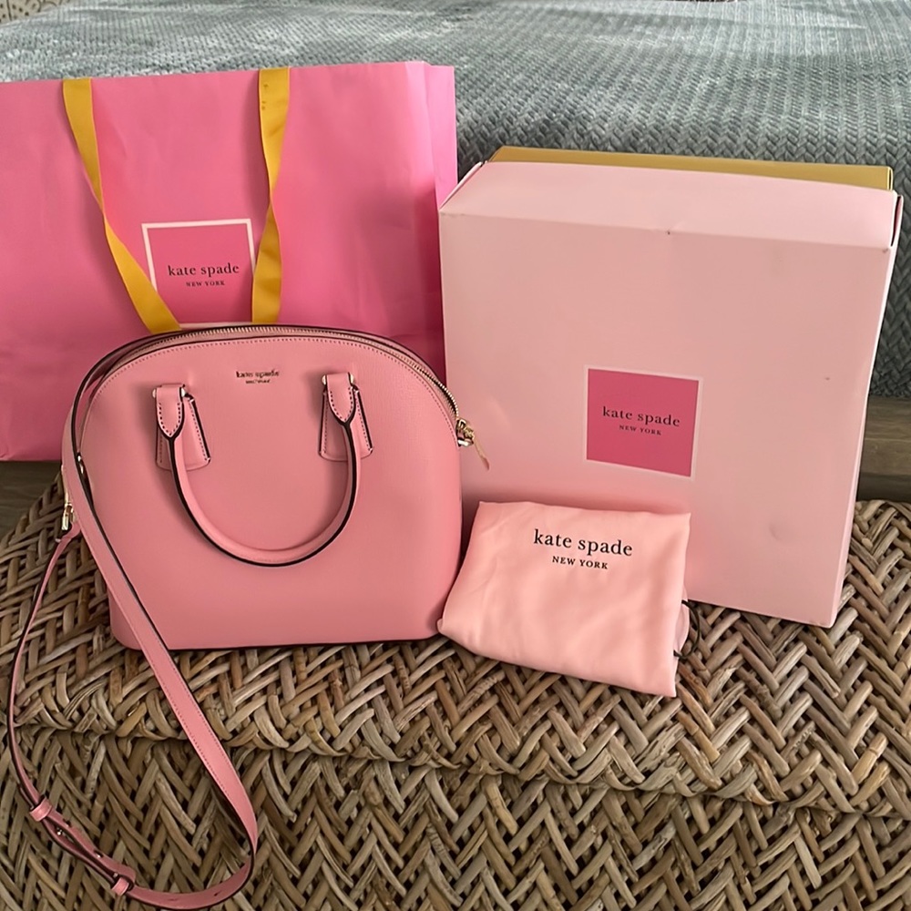 Beautiful pink Kate Spade dome satchel. Shopping bag, box and dust bag included!
